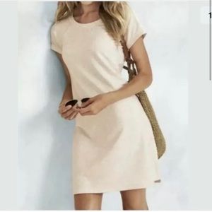 Athleta Pacer Sweatshirt Dress Cream Oatmeal XL